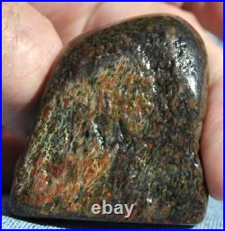 Dinosaur Bone Fossil Scarlet Heart Jurassic Petrified Jewelry Stone 84gr-2.9oz