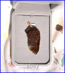 Dinosaur Bone Pendant 14k Gold Enchanted Charm Magic Psychic Healing Spiritual