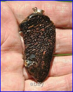 Dinosaur Bone Pendant 14k Gold Enchanted Charm Magic Psychic Healing Spiritual