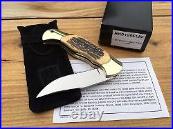 Henckels Lockback Hunter Knife Jigged Fossil Bone Handle Mint In Box Germany